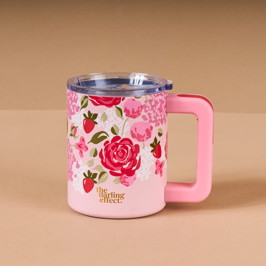 14 oz Insulated Mug - Rose Garden