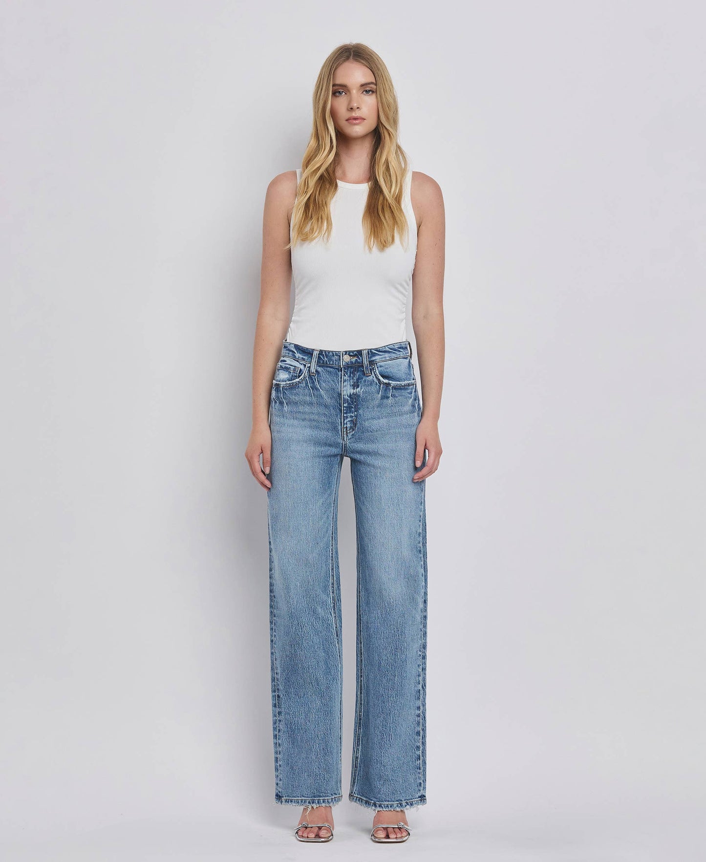 90'S SUPER HIGH RISE WIDE JEANS