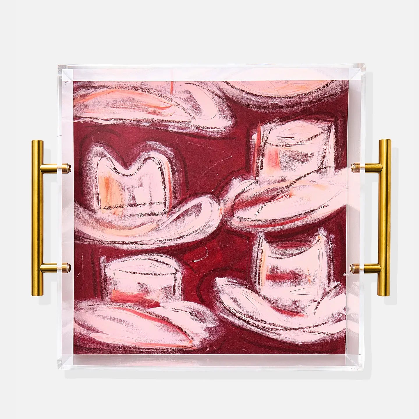 Six Shooter Acrylic Tray w/ Gold Handles