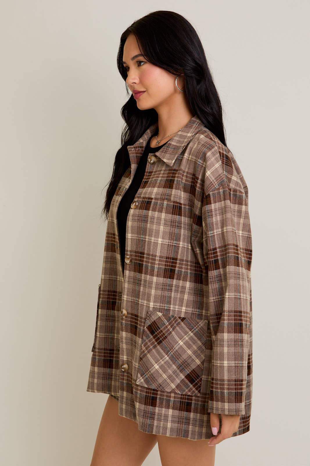 Oversized Plaid Set