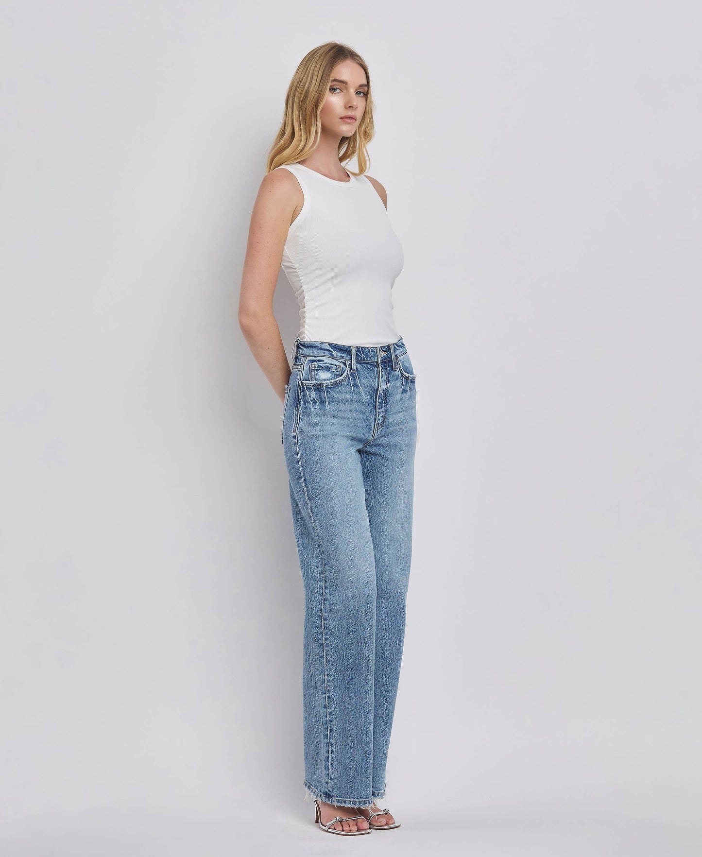 90'S SUPER HIGH RISE WIDE JEANS