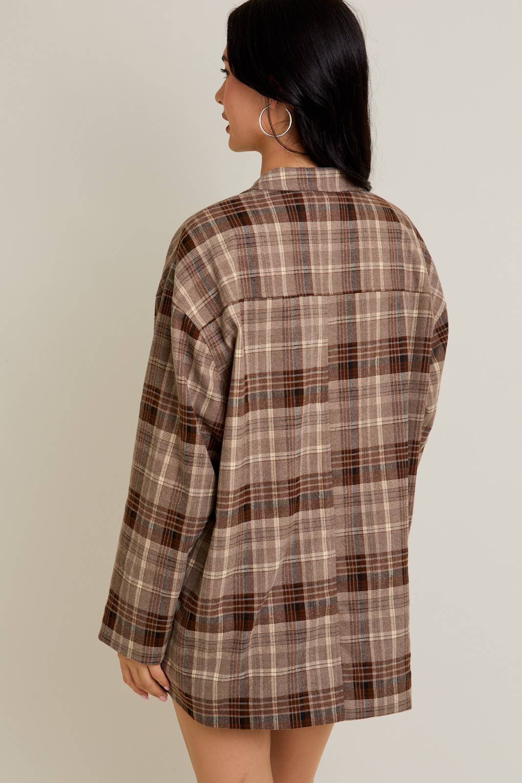 Oversized Plaid Set