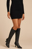 Black Kitten Heel Boots LV