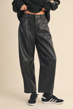 City Slick Barrel Leather Pants