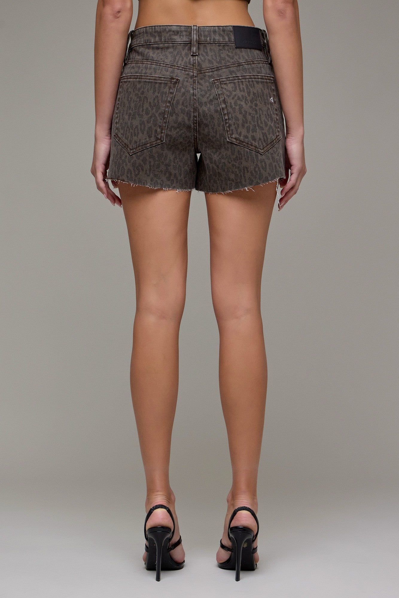 Cheetah Denim Shorts