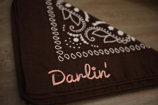 DARLIN' EMBROIDERED BANDANAS