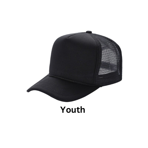 Youth Black Trucker Hat