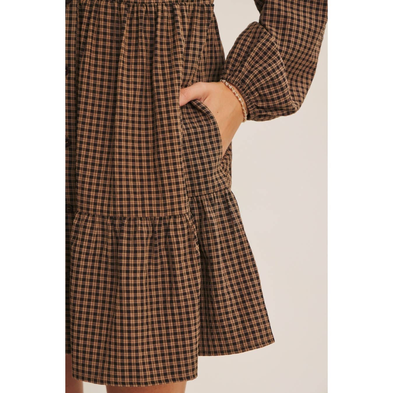 EASY TO WEAR PLAID MINI DRESS