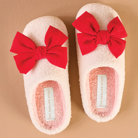 Red Bow Slippers