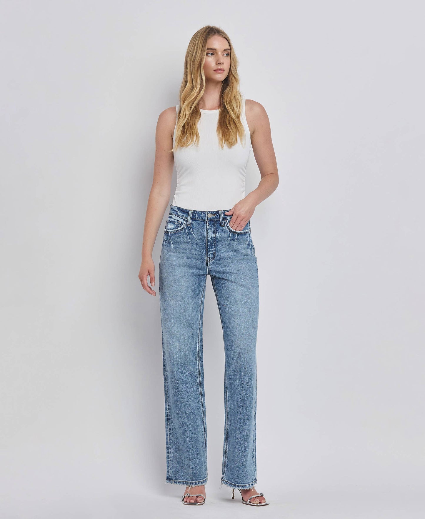 90'S SUPER HIGH RISE WIDE JEANS