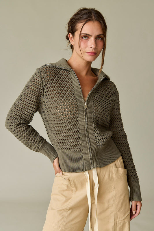 The Breezy Zip Cardigan