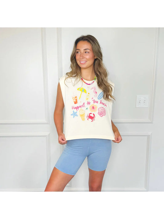 Happiest At the Beach Tee