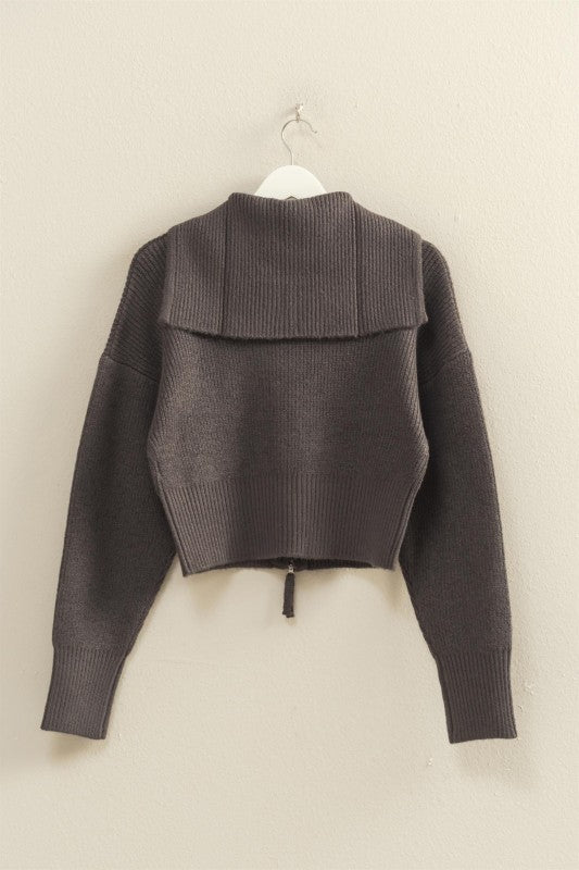 Slate Knit Zip Up