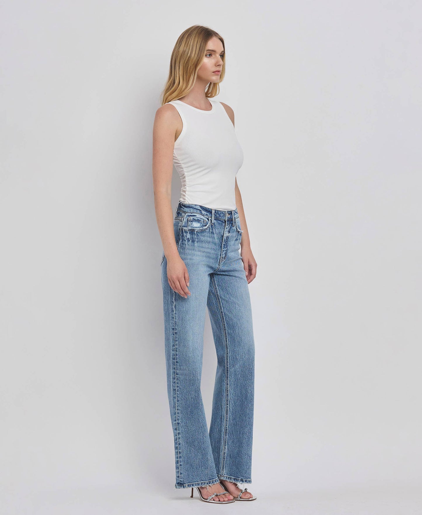 90'S SUPER HIGH RISE WIDE JEANS