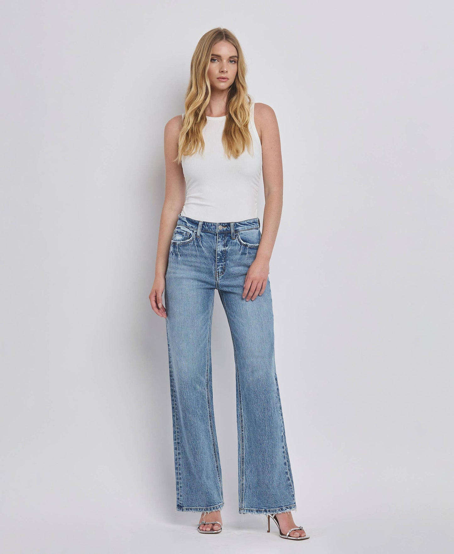 90'S SUPER HIGH RISE WIDE JEANS