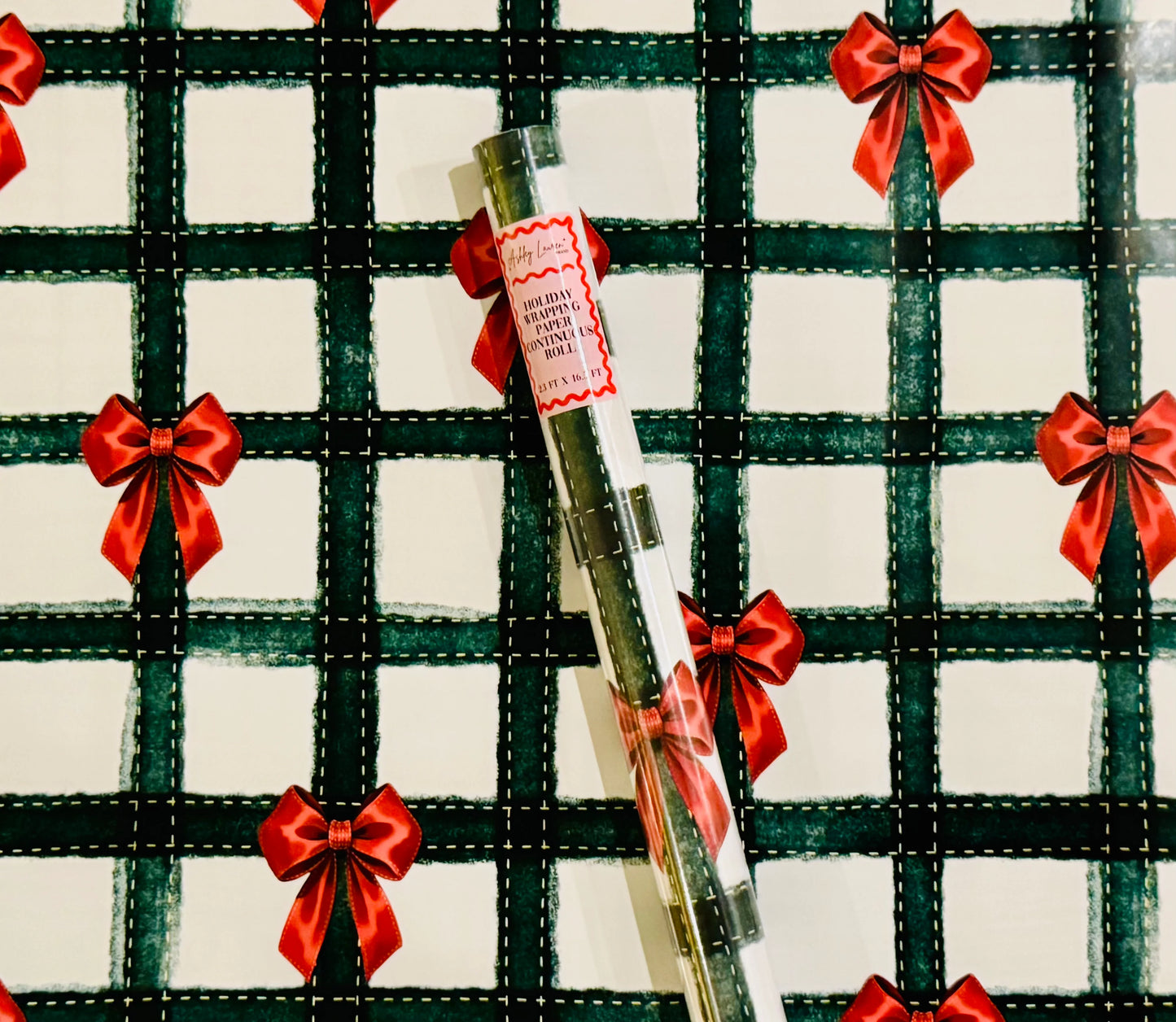 Red Bows Christmas Wrapping Paper