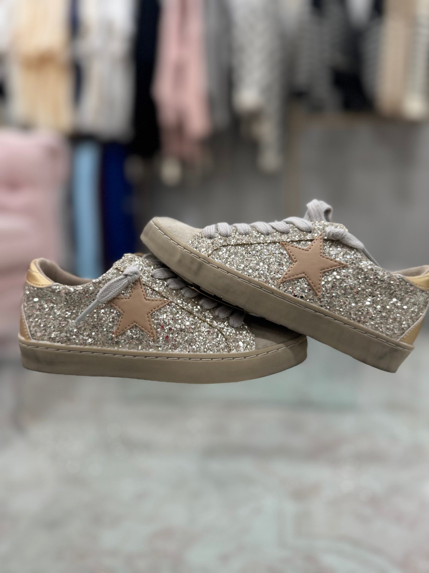 Paula Mini - Sterling Glitter Sneaker