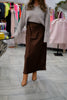 Espresso Silk Skirt