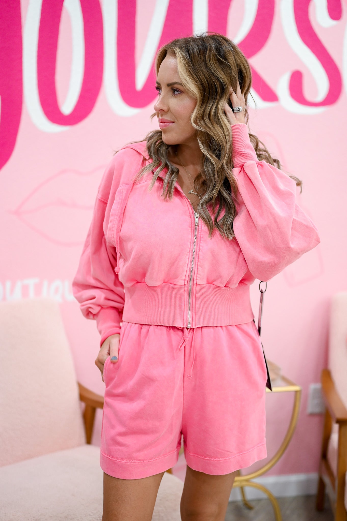 Mineral Wash Zip-Up Set