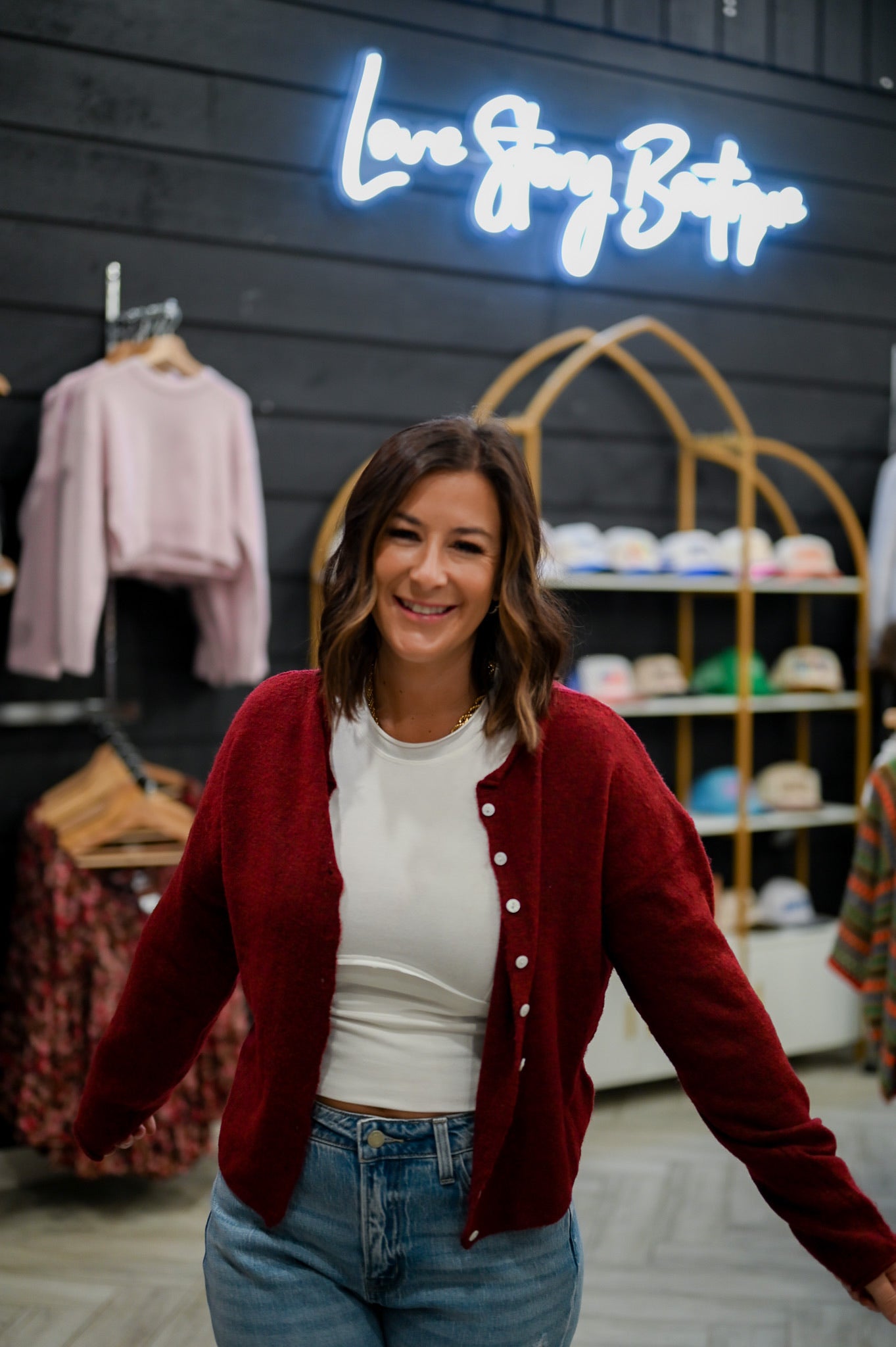 Essential Button Down Cardigan Top