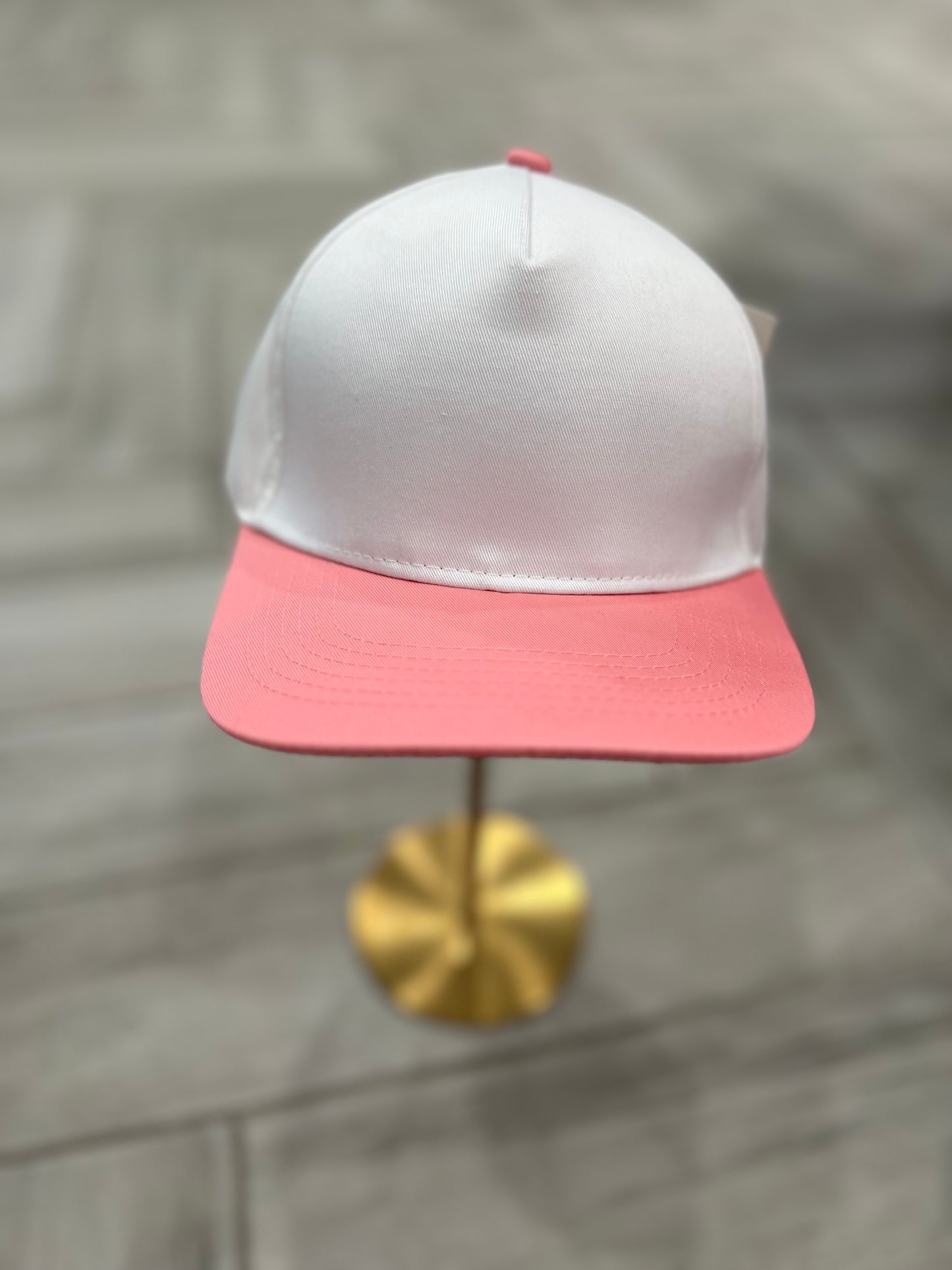 White & Pink Hat
