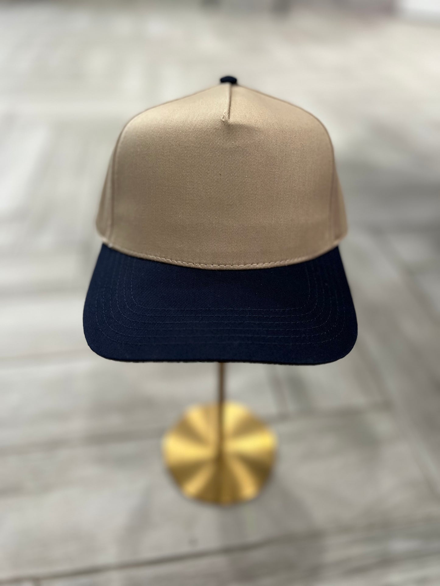 Khaki & Navy Hat
