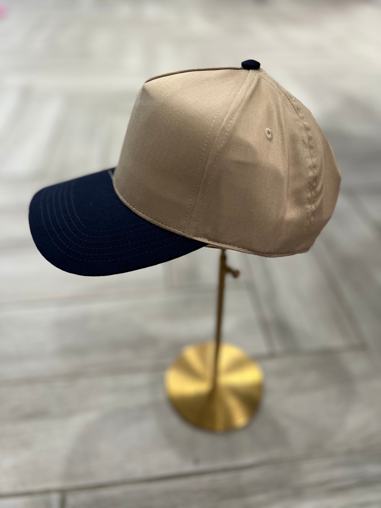 Khaki & Navy Hat