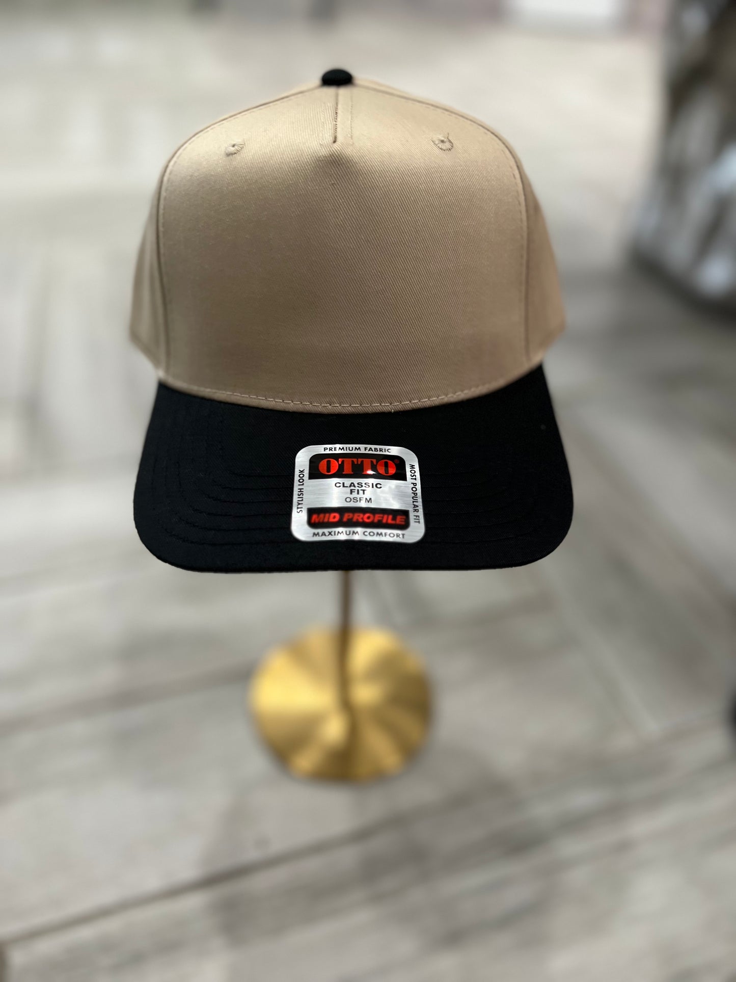 Khaki & Black Hat
