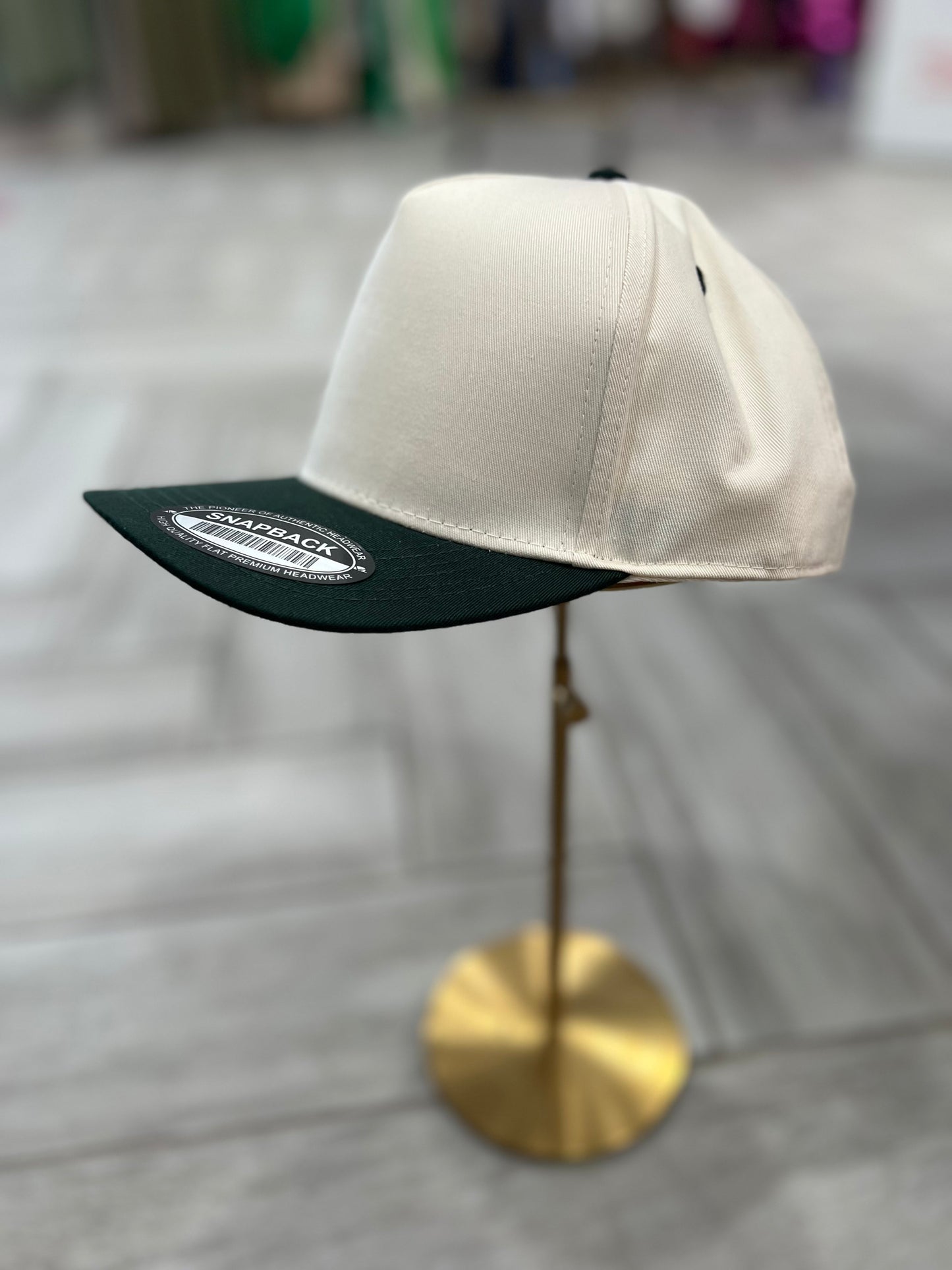 Tan & Green Hat