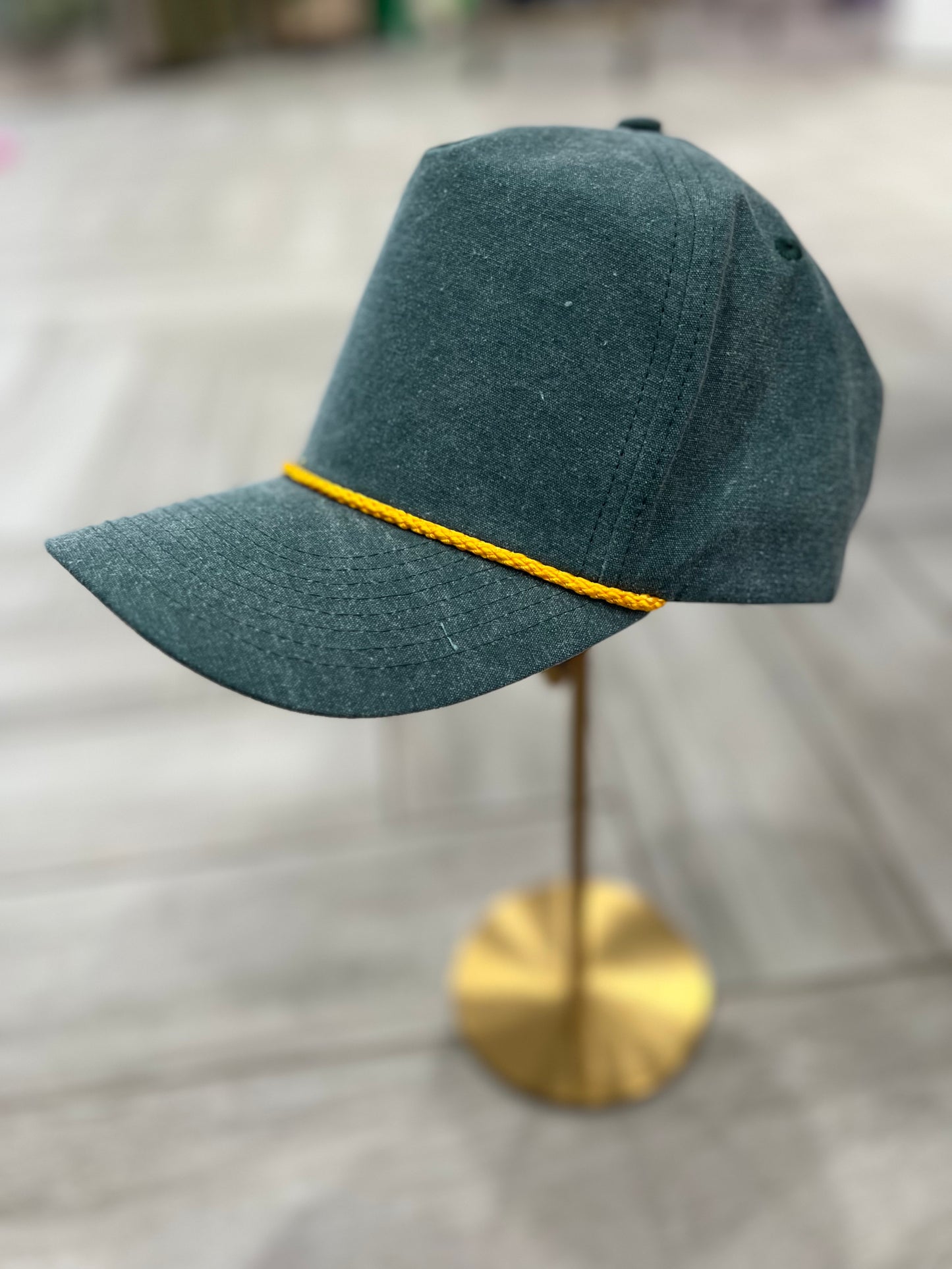 Teal w/ Gold Rope Hat