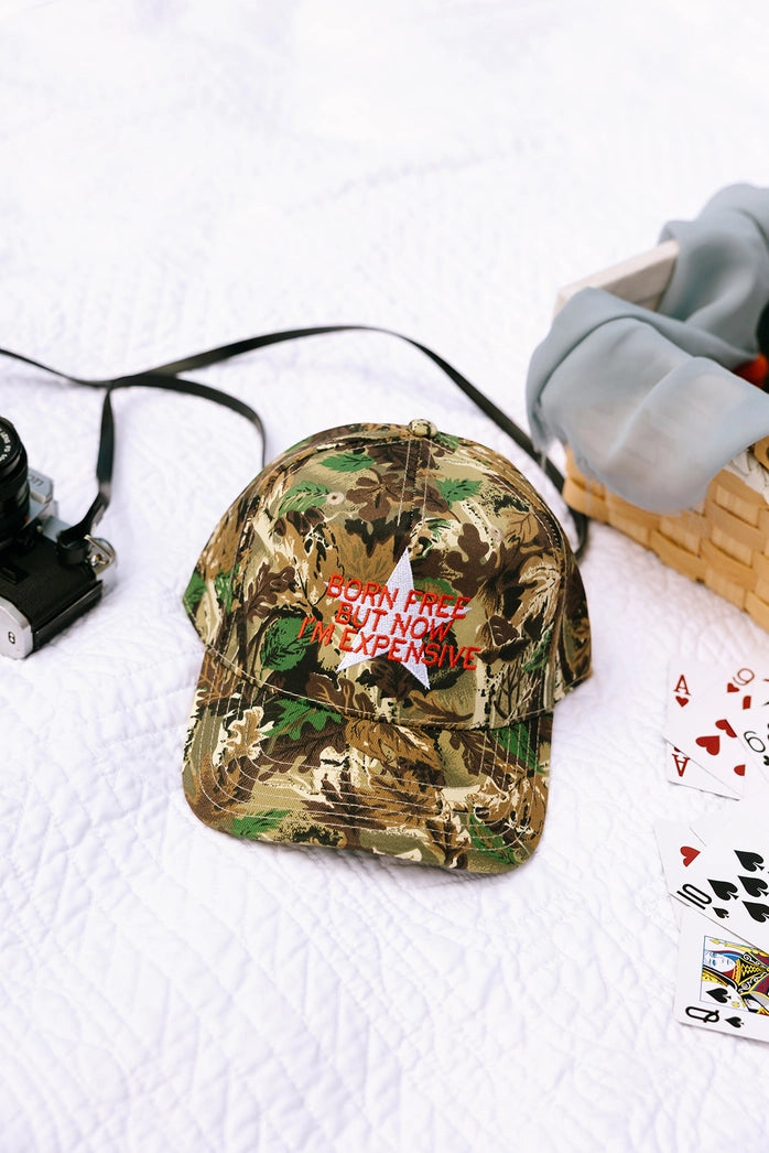 Born Free But Now I'm Expensive Camo Hat