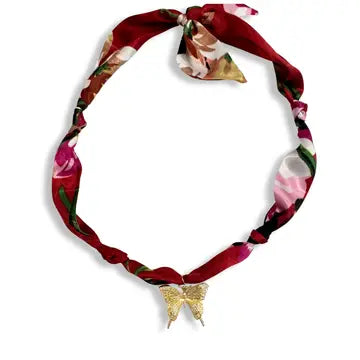 Big Butterfly Scarf Necklace