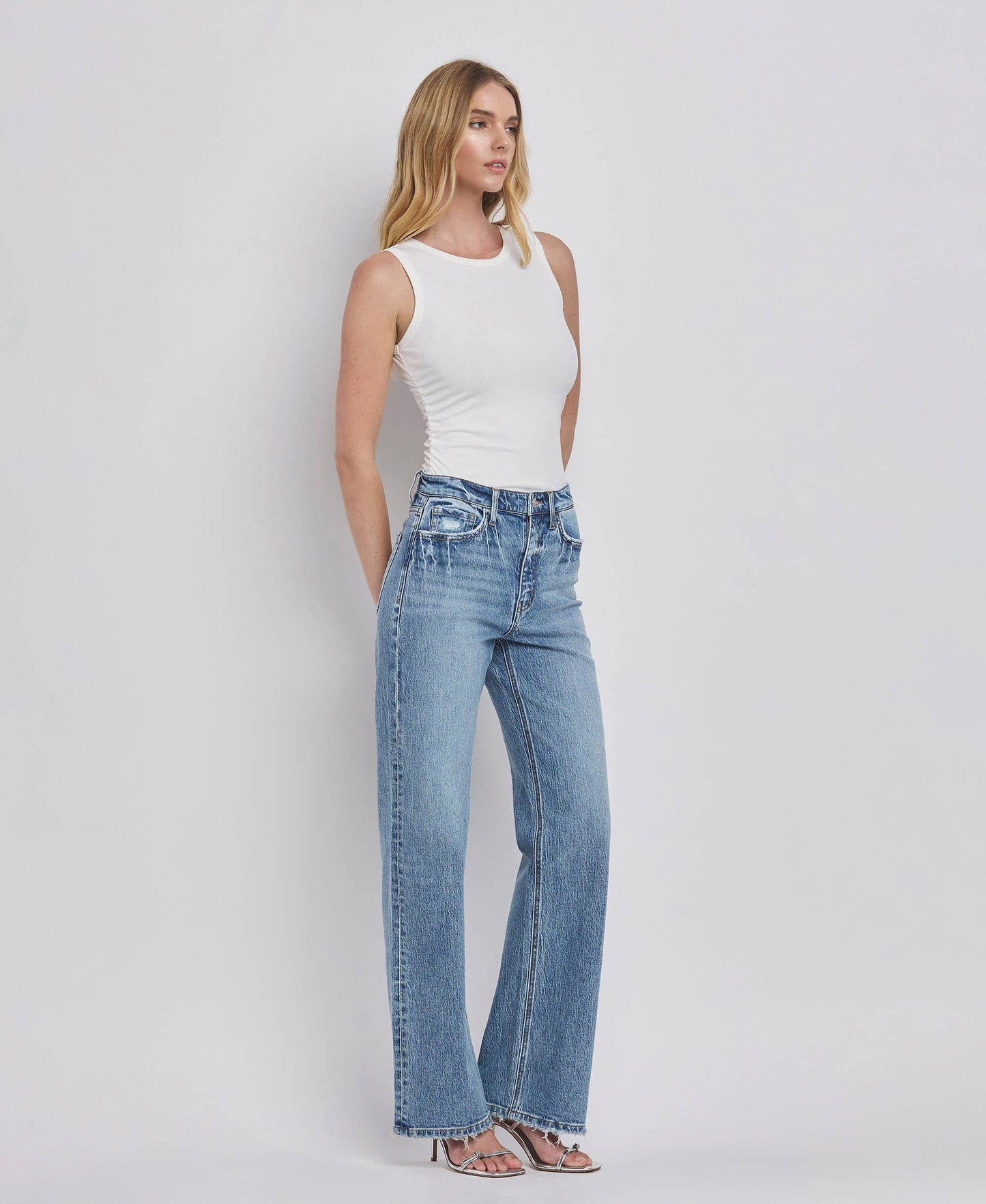 90'S SUPER HIGH RISE WIDE JEANS
