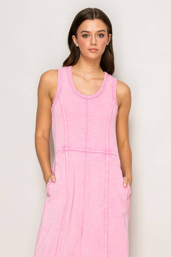 WIDE LEG STRING DETAIL JUMPSUIT