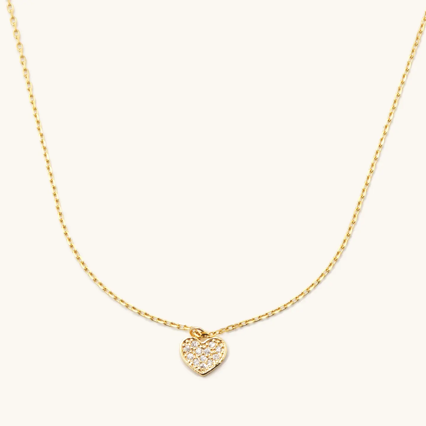 Dainty Crystal Heart Necklace- Waterproof