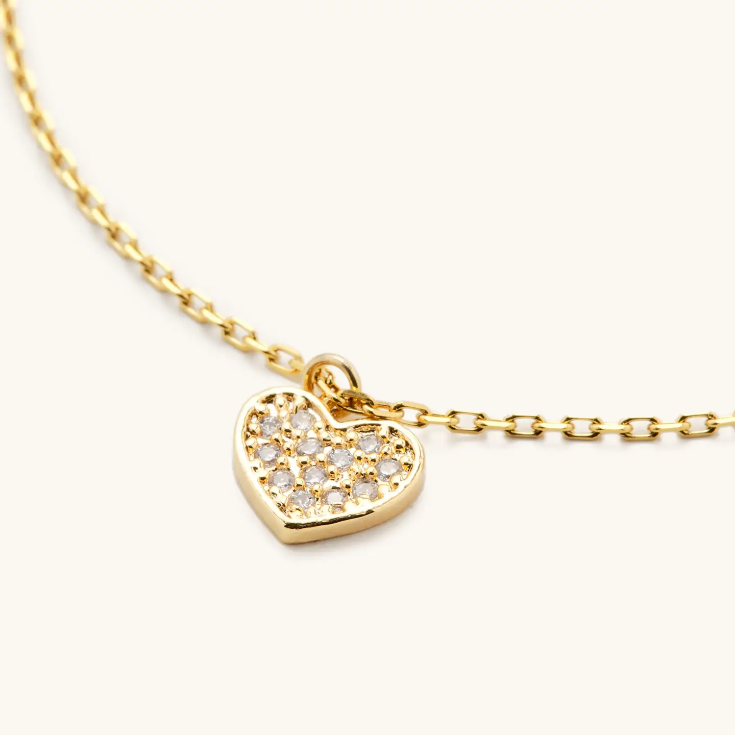 Dainty Crystal Heart Necklace- Waterproof