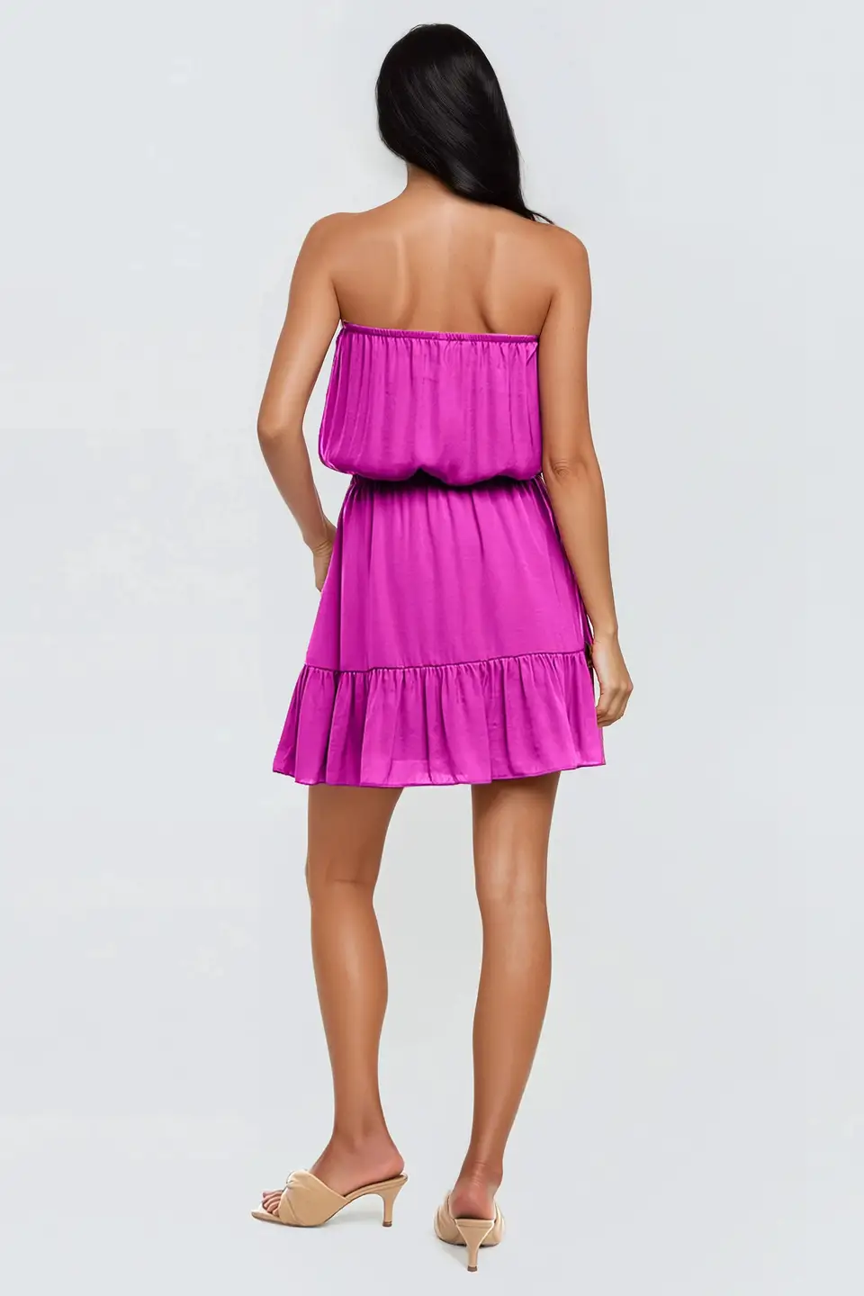 Strapless Tiered Mini Tube Dress