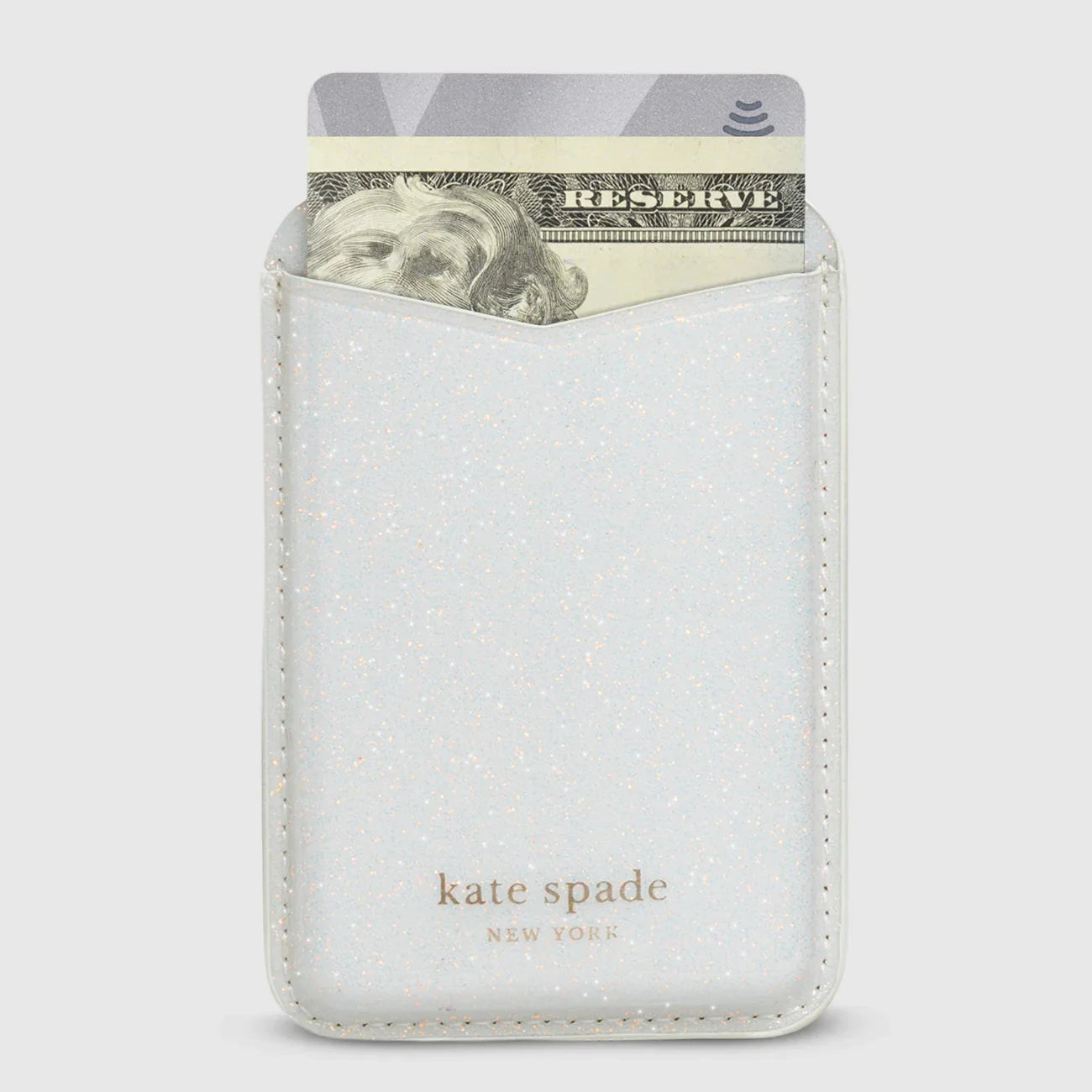 Kate spade new york White Glitter MagSafe Wallet