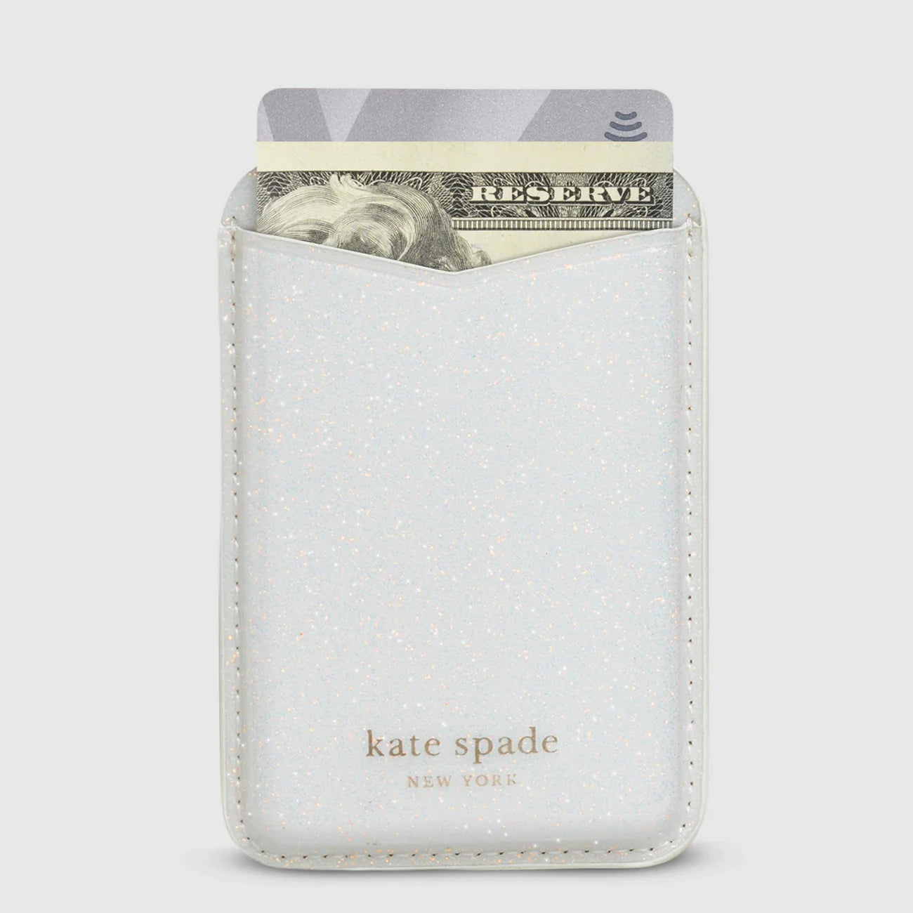 Kate spade new york White Glitter MagSafe Wallet