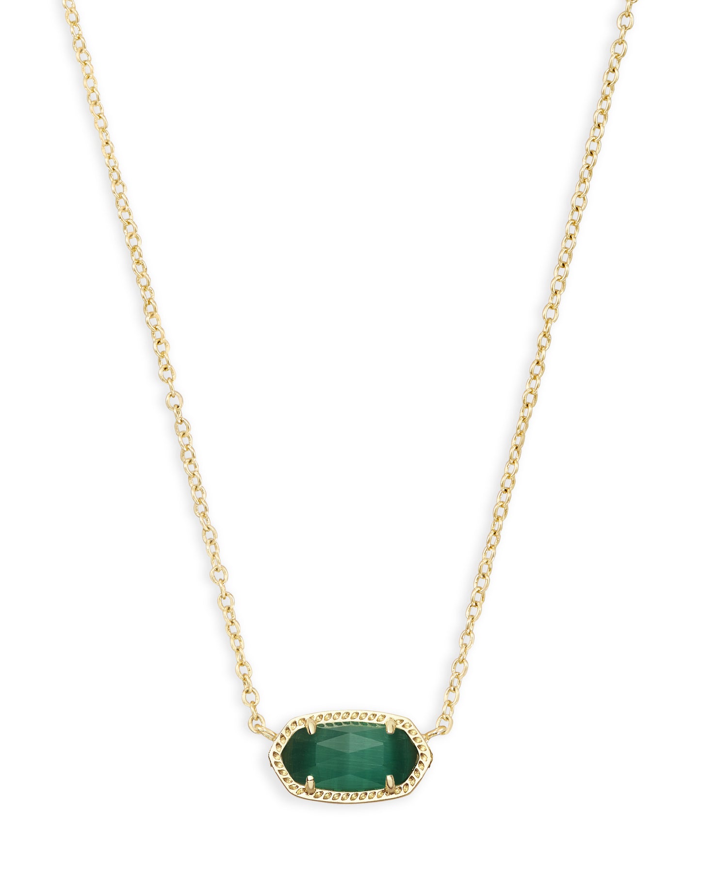 Elisa Gold Emerald Necklace