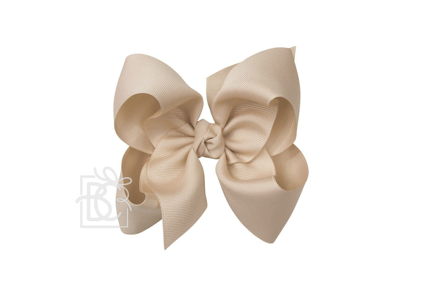 HUGE SIGNATURE GROSGRAIN DOUBLE KNOT BOW ON CLIP (5.5")