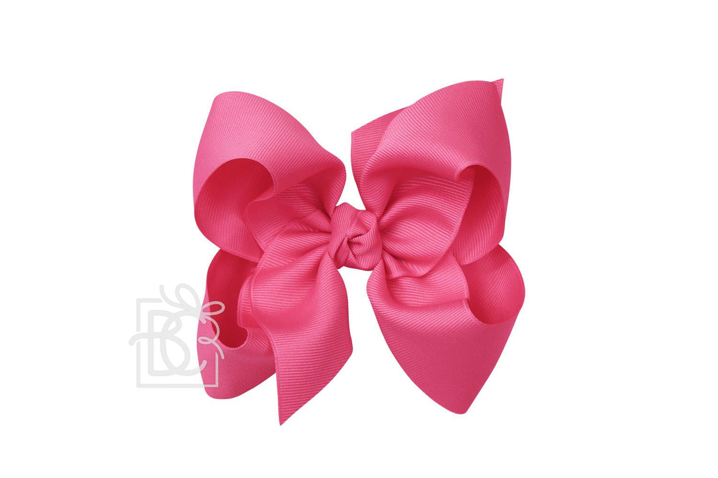 HUGE SIGNATURE GROSGRAIN DOUBLE KNOT BOW ON CLIP (5.5")
