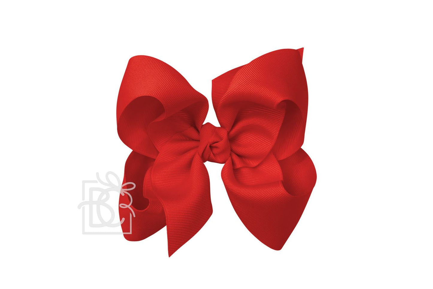 HUGE SIGNATURE GROSGRAIN DOUBLE KNOT BOW ON CLIP (5.5")