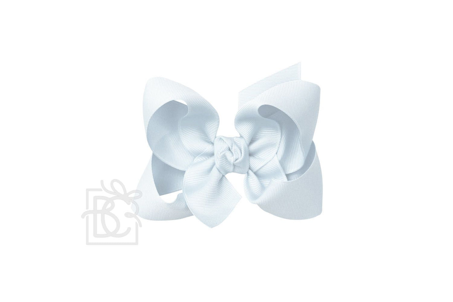 LARGE SIGNATURE GROSGRAIN DOUBLE KNOT BOW ON CLIP (4.5")