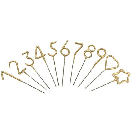 MINI GOLD NUMBER SPARKLER