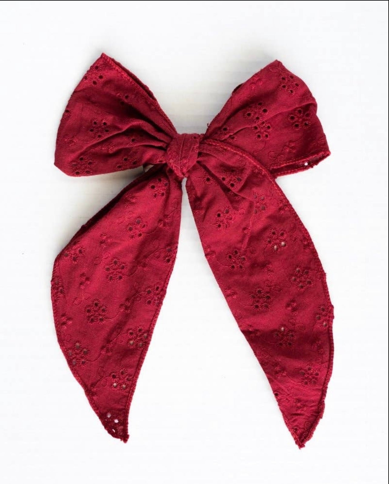 Eloise Eyelet Clip Bow