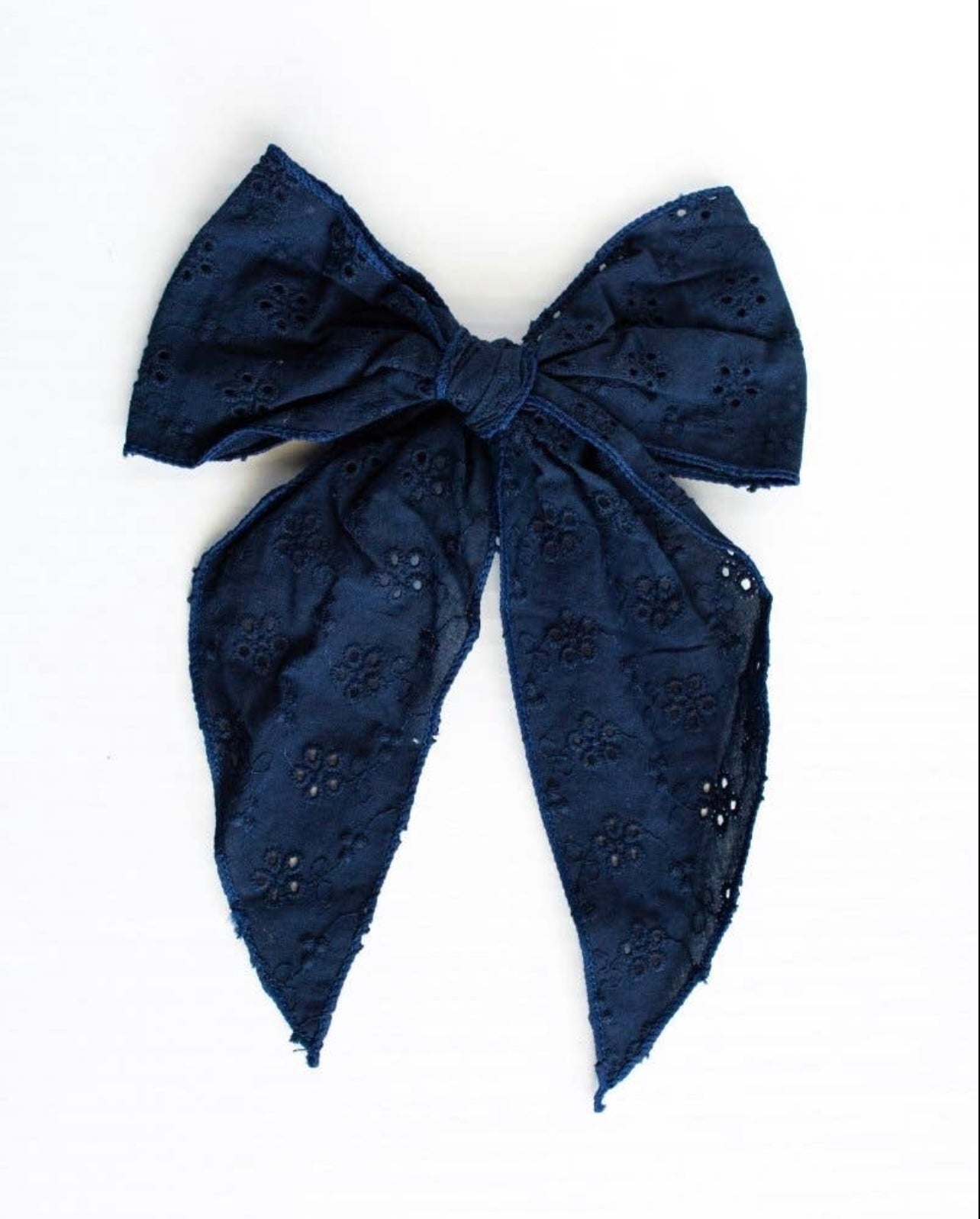 Eloise Eyelet Clip Bow