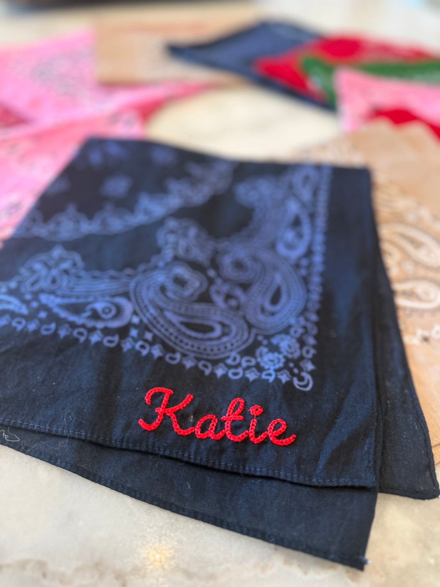 CUSTOM CHAINSTITCH BANDANAS