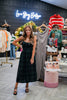 LV Everly Plaid Midi Dress