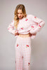 Cherry Embroidery Cozy Sweater Set